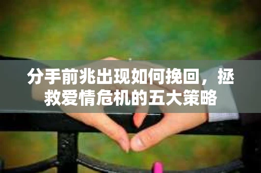 分手前兆出现如何挽回，拯救爱情危机的五大策略