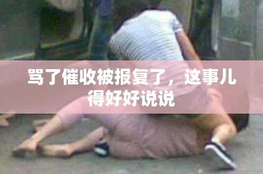 骂了催收被报复了，这事儿得好好说说