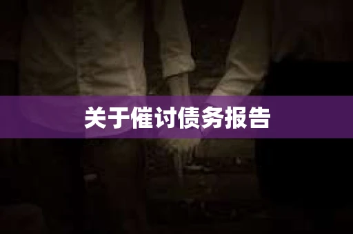 关于催讨债务报告