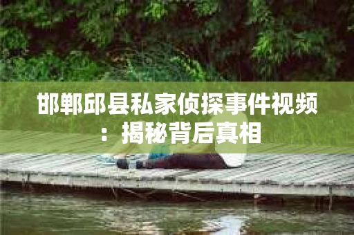 邯郸邱县私家侦探事件视频：揭秘背后真相