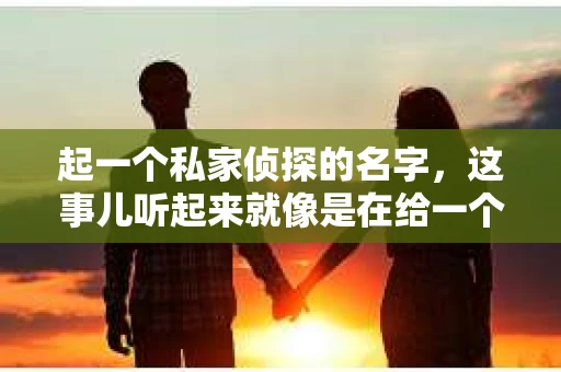 起一个私家侦探的名字，这事儿听起来就像是在给一个神秘的角色取名字。不过，别小看了这名字，它可是能让人一下子就记住这个侦探的特点和风格。今天，咱们就来聊聊这个话题，看看怎么给私家侦探起一个既独特又好记的名字。