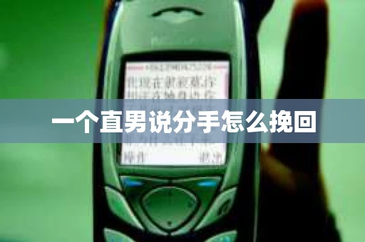 一个直男说分手怎么挽回