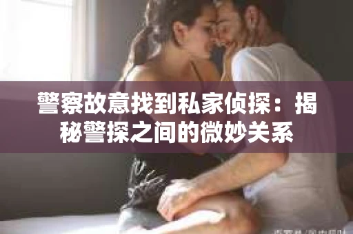 警察故意找到私家侦探：揭秘警探之间的微妙关系