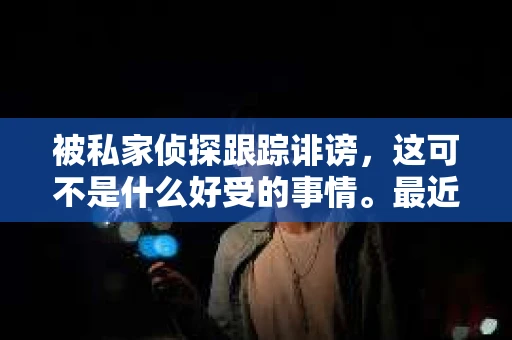 被私家侦探跟踪诽谤，这可不是什么好受的事情。最近，我身边就有这么一位朋友，遭遇了这样的糟心事。今天，我就来和大家聊聊这个话题，希望能给大家提供一些帮助。