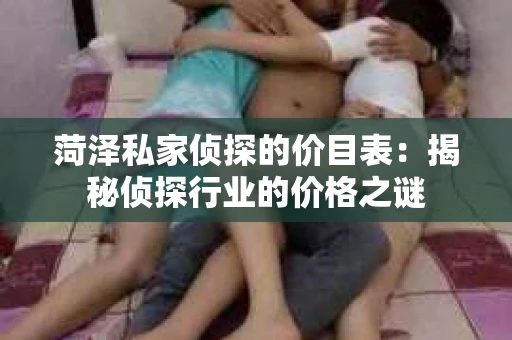 菏泽私家侦探的价目表：揭秘侦探行业的价格之谜