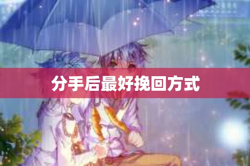 分手后最好挽回方式