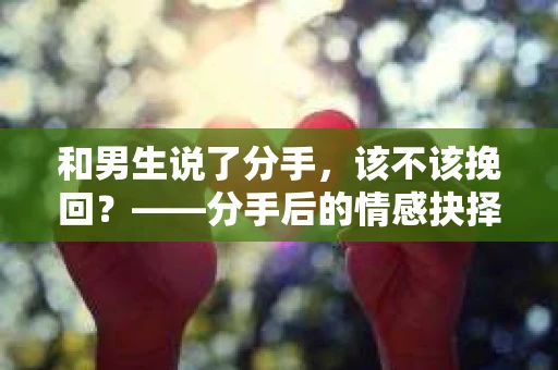 和男生说了分手，该不该挽回？——分手后的情感抉择
